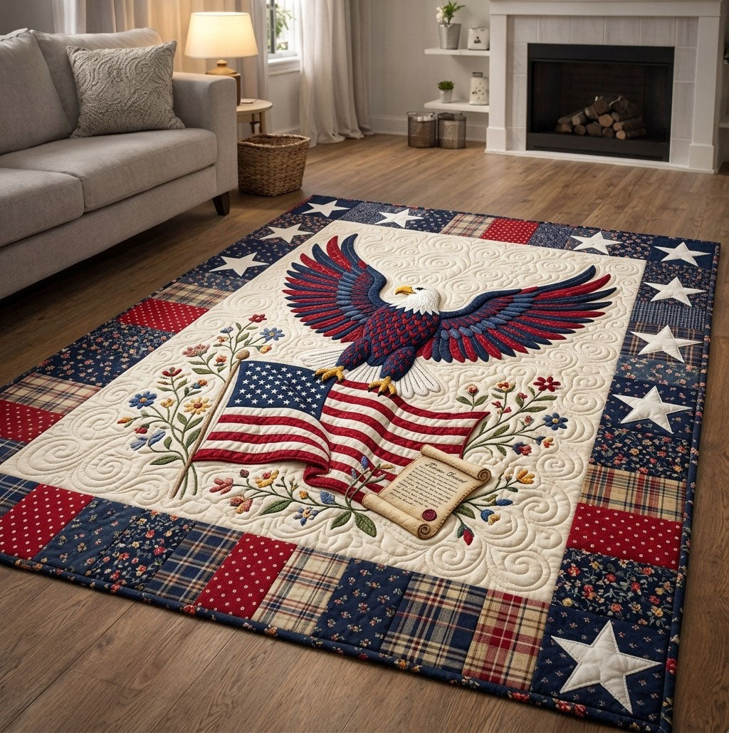 Heritage Patch area rug in a living room