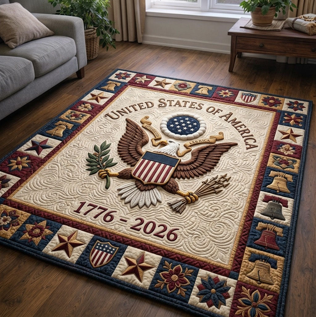 Heritage Patch area rug in a living room