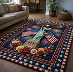 Heritage Patch area rug in a living room