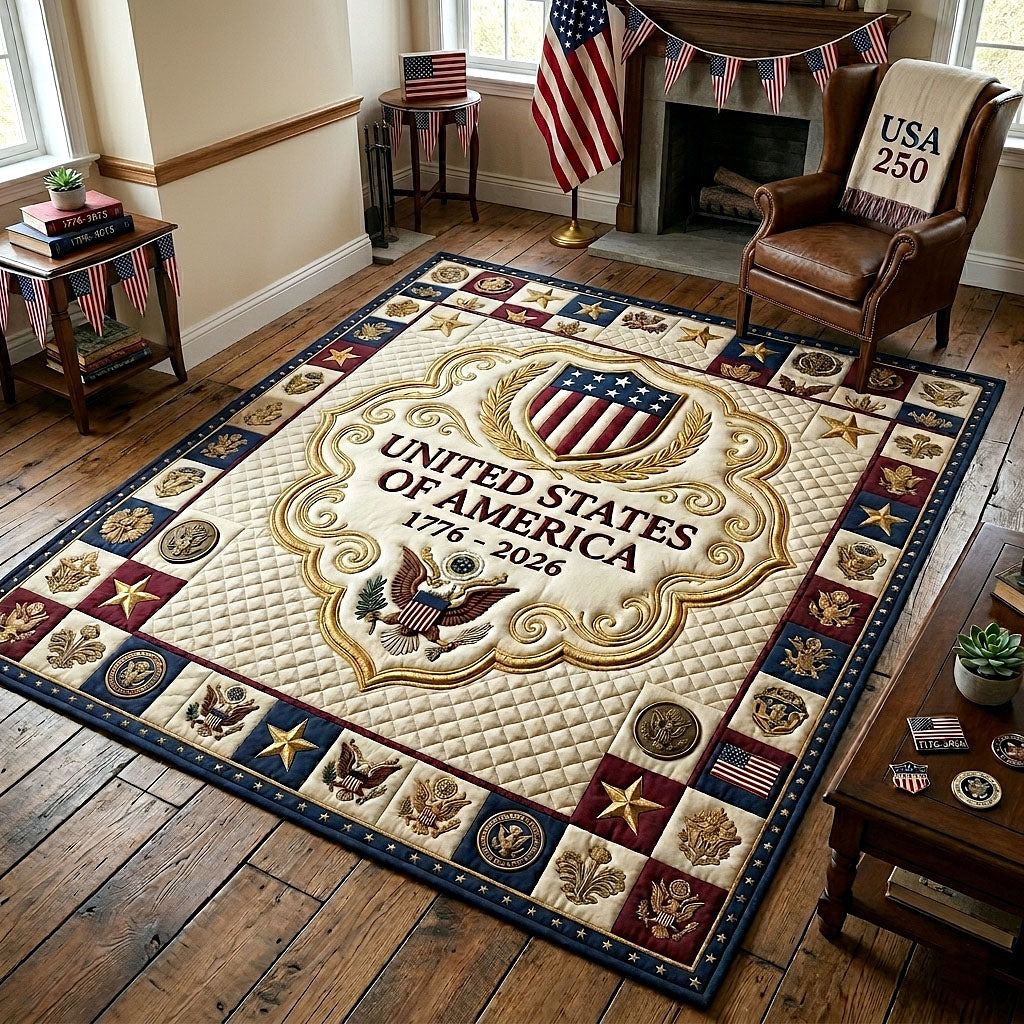 Heritage Patch area rug in a living room