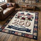 Heritage Patch area rug in a living room