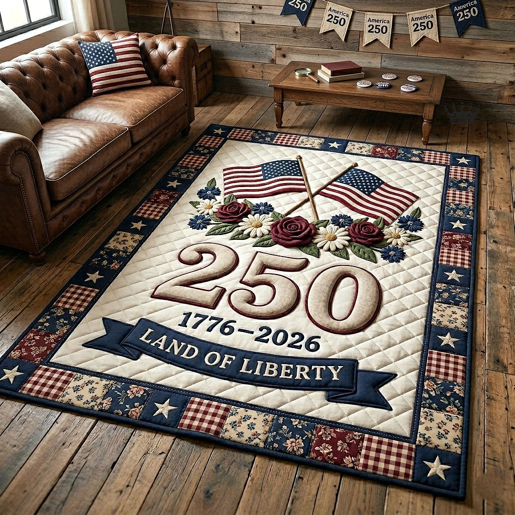 Heritage Patch area rug in a living room