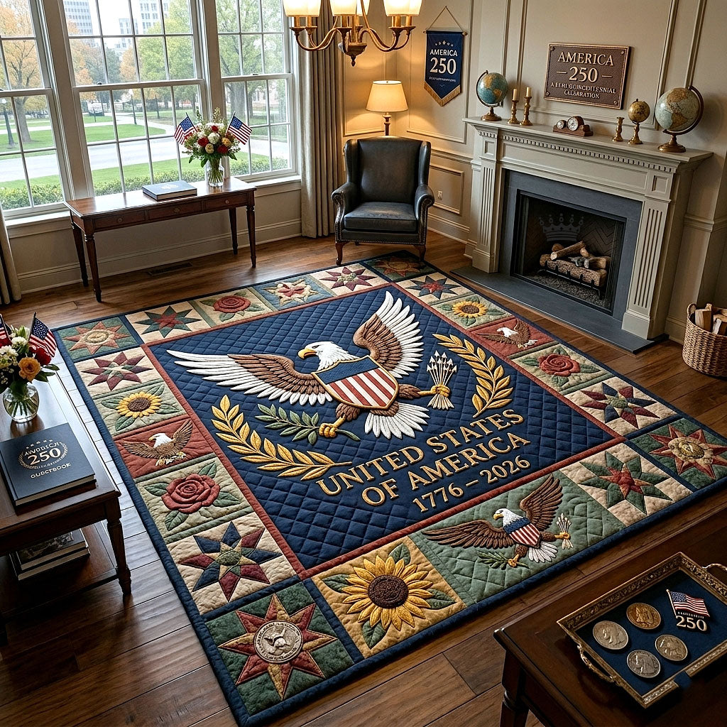 Heritage Patch area rug in a living room
