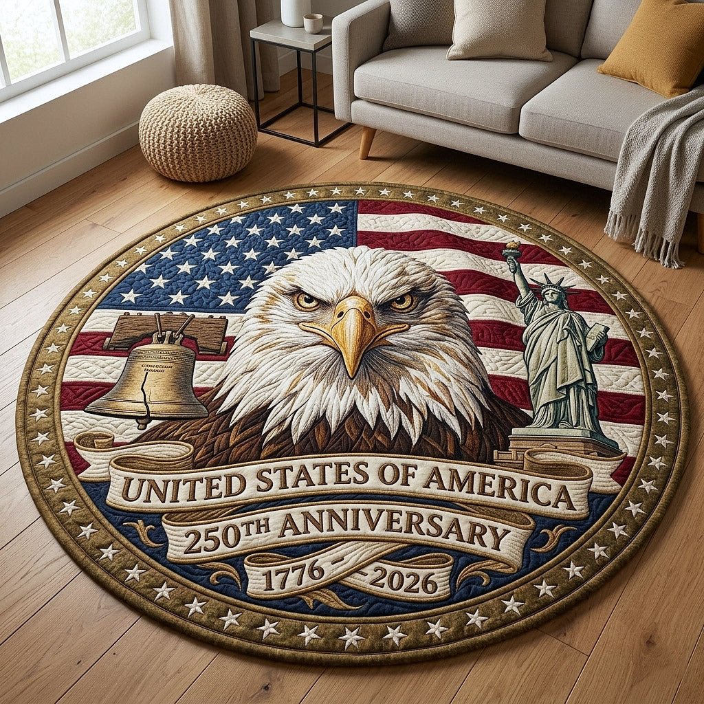 Heritage Patch Round Mat Rug - Nature Design | Serene Home Decor