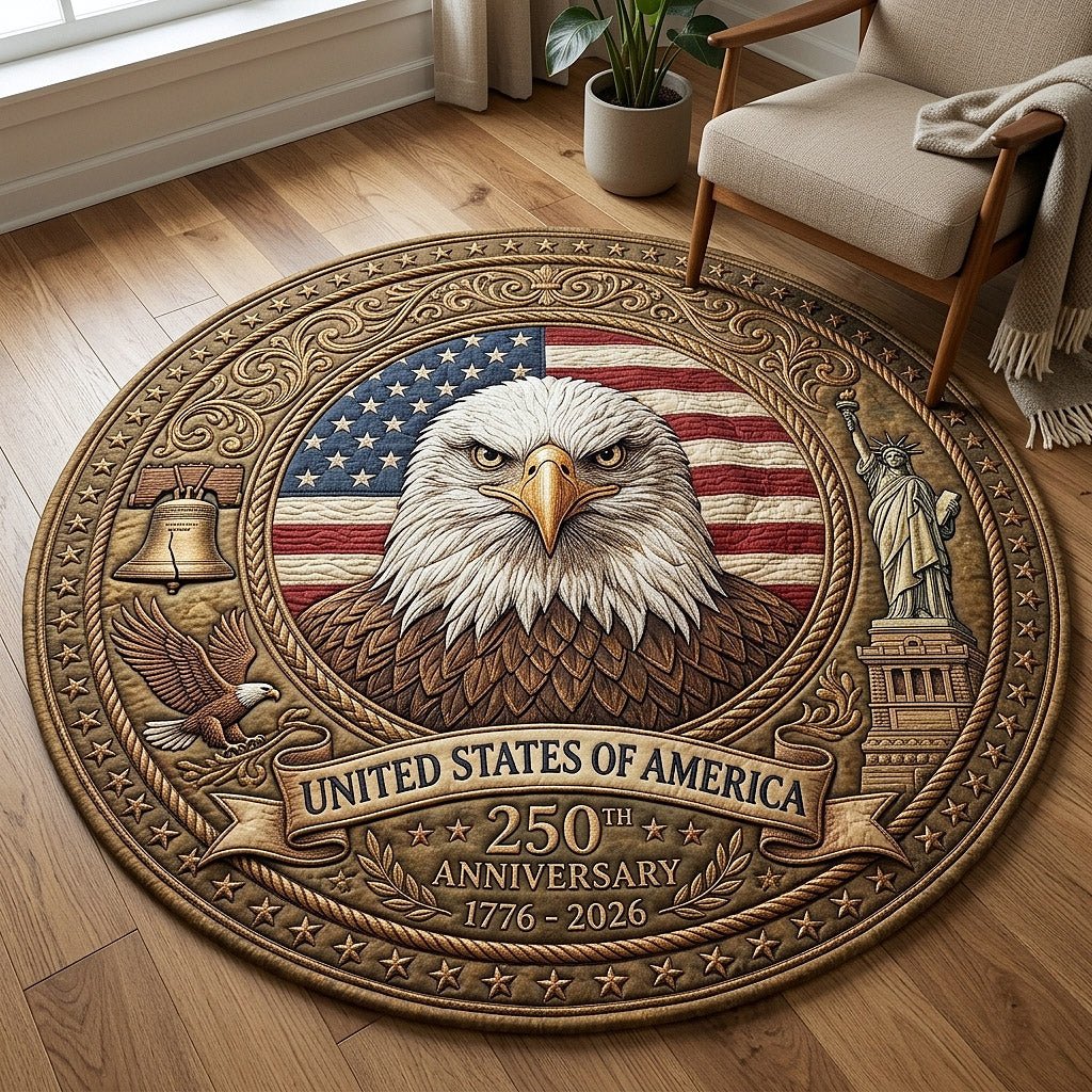 Heritage Patch Round Mat Rug - Nature Design | Serene Home Decor