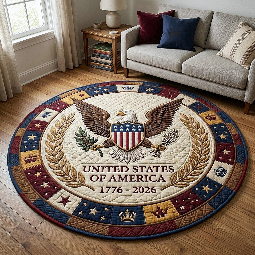 Heritage Patch Round Mat Rug - Nature Design | Serene Home Decor