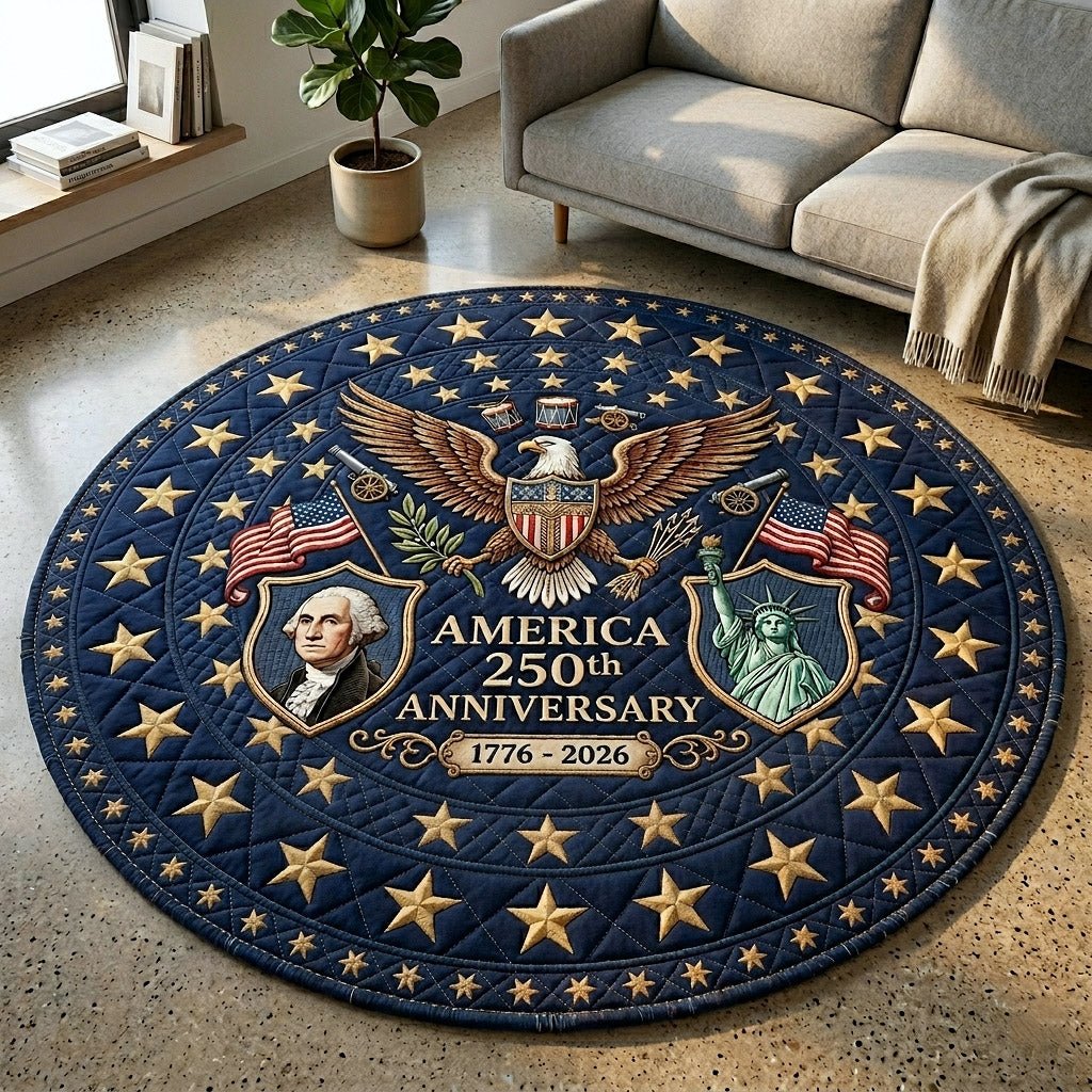 Heritage Patch Round Mat Rug - Nature Design | Serene Home Decor