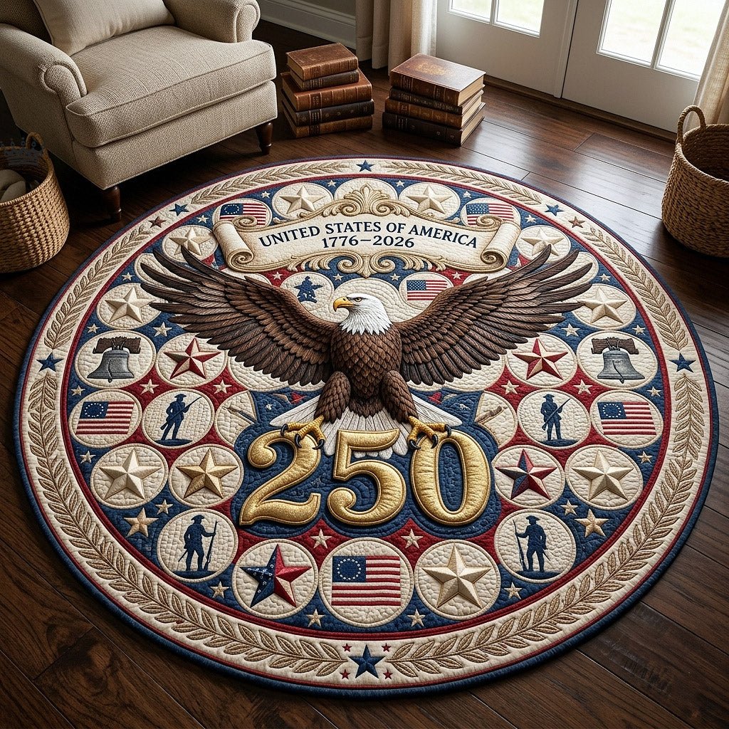 Heritage Patch Round Mat Rug - Nature Design | Serene Home Decor
