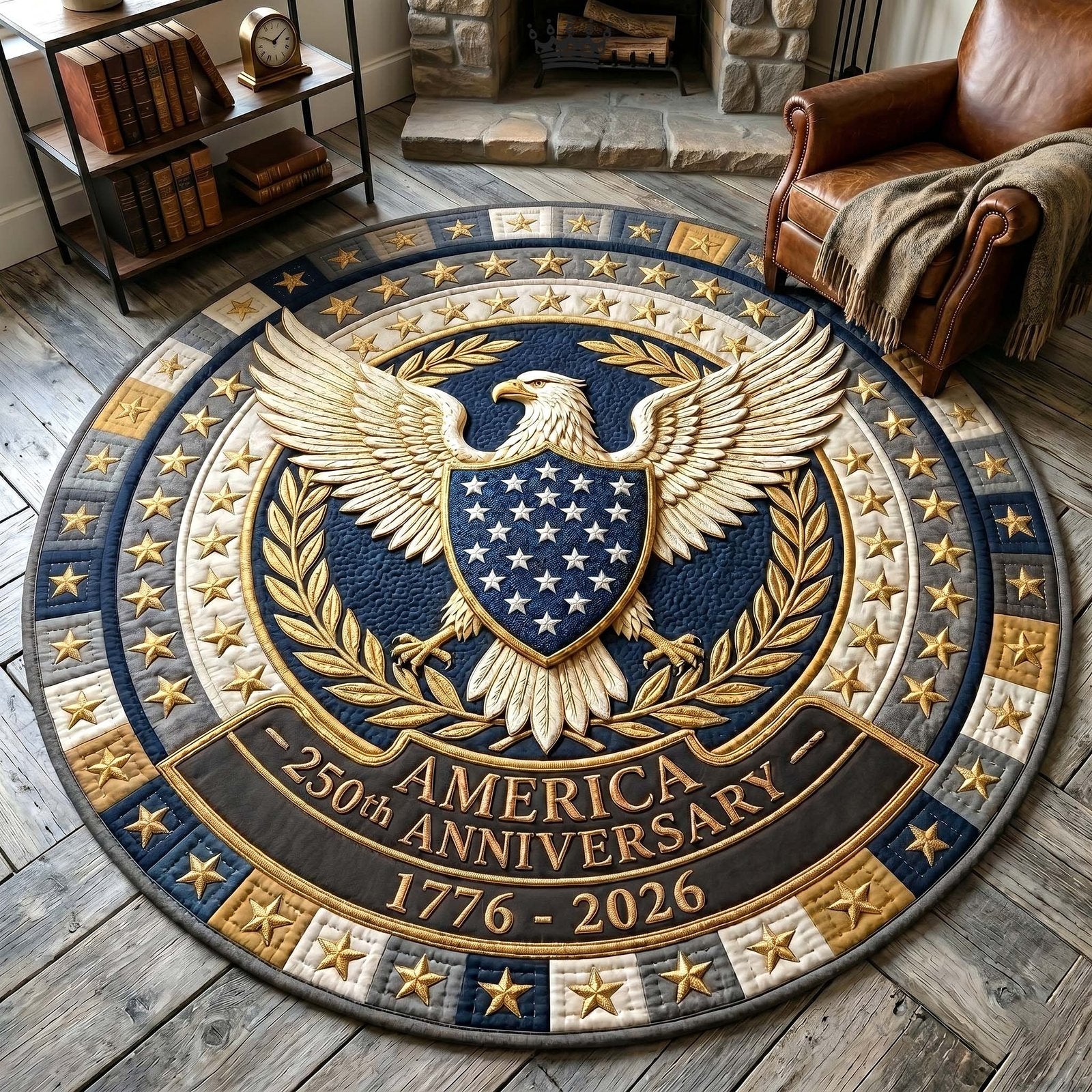 Heritage Patch Round Mat Rug - Nature Design | Serene Home Decor