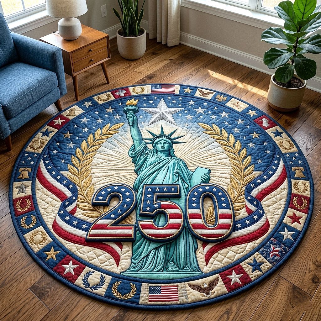 Heritage Patch Round Mat Rug - Nature Design | Serene Home Decor