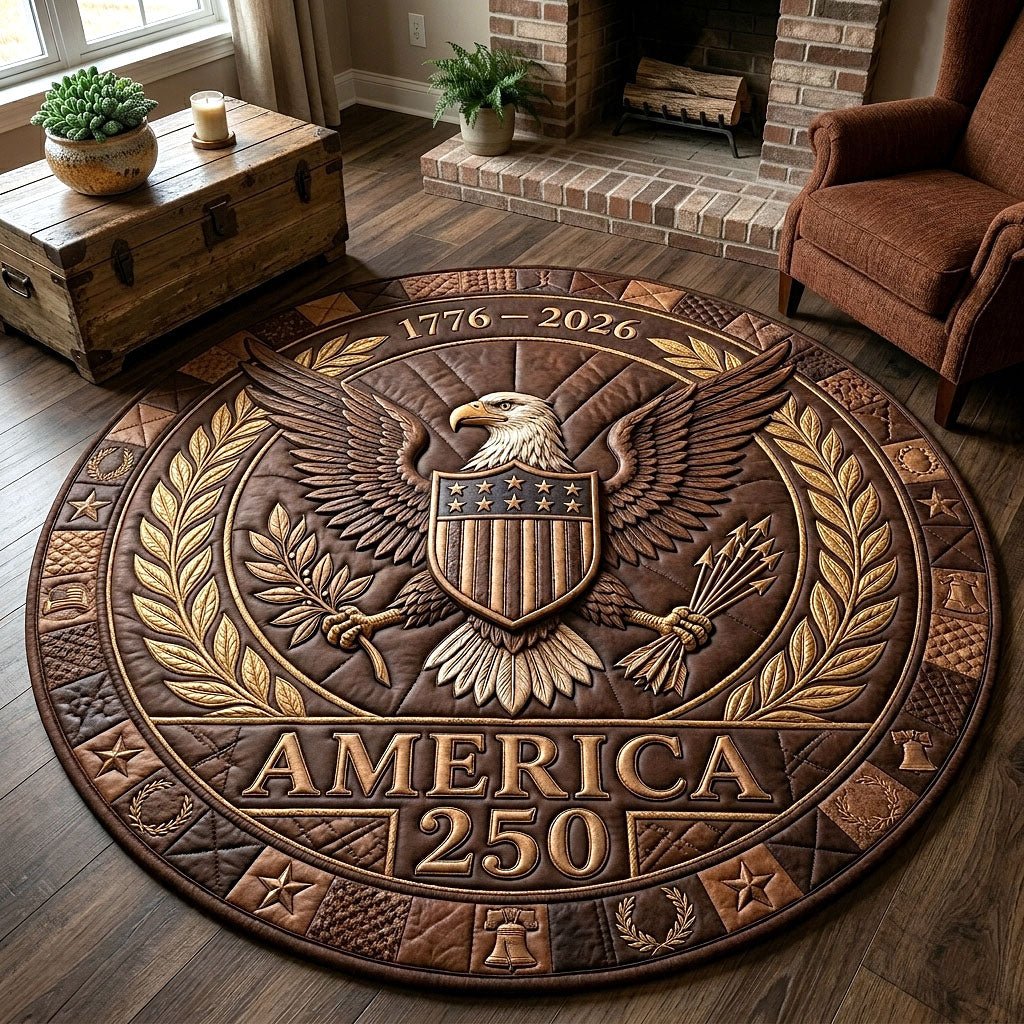 Heritage Patch Round Mat Rug - Nature Design | Serene Home Decor