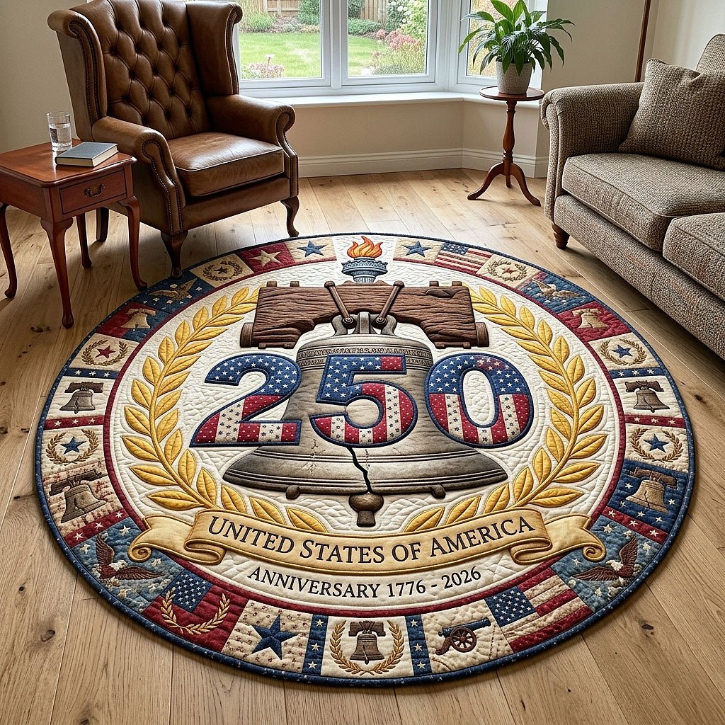 Heritage Patch Round Mat Rug - Nature Design | Serene Home Decor