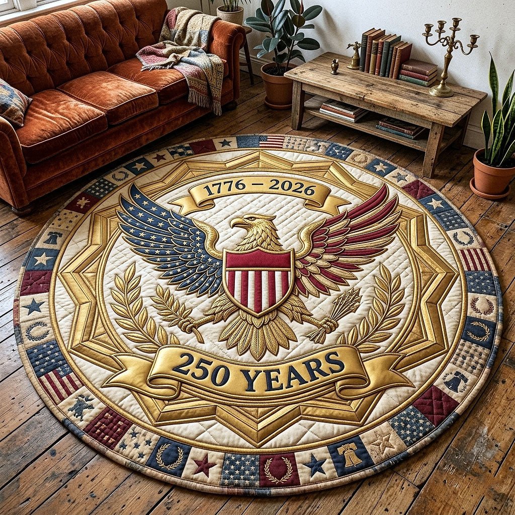 Heritage Patch Round Mat Rug - Nature Design | Serene Home Decor