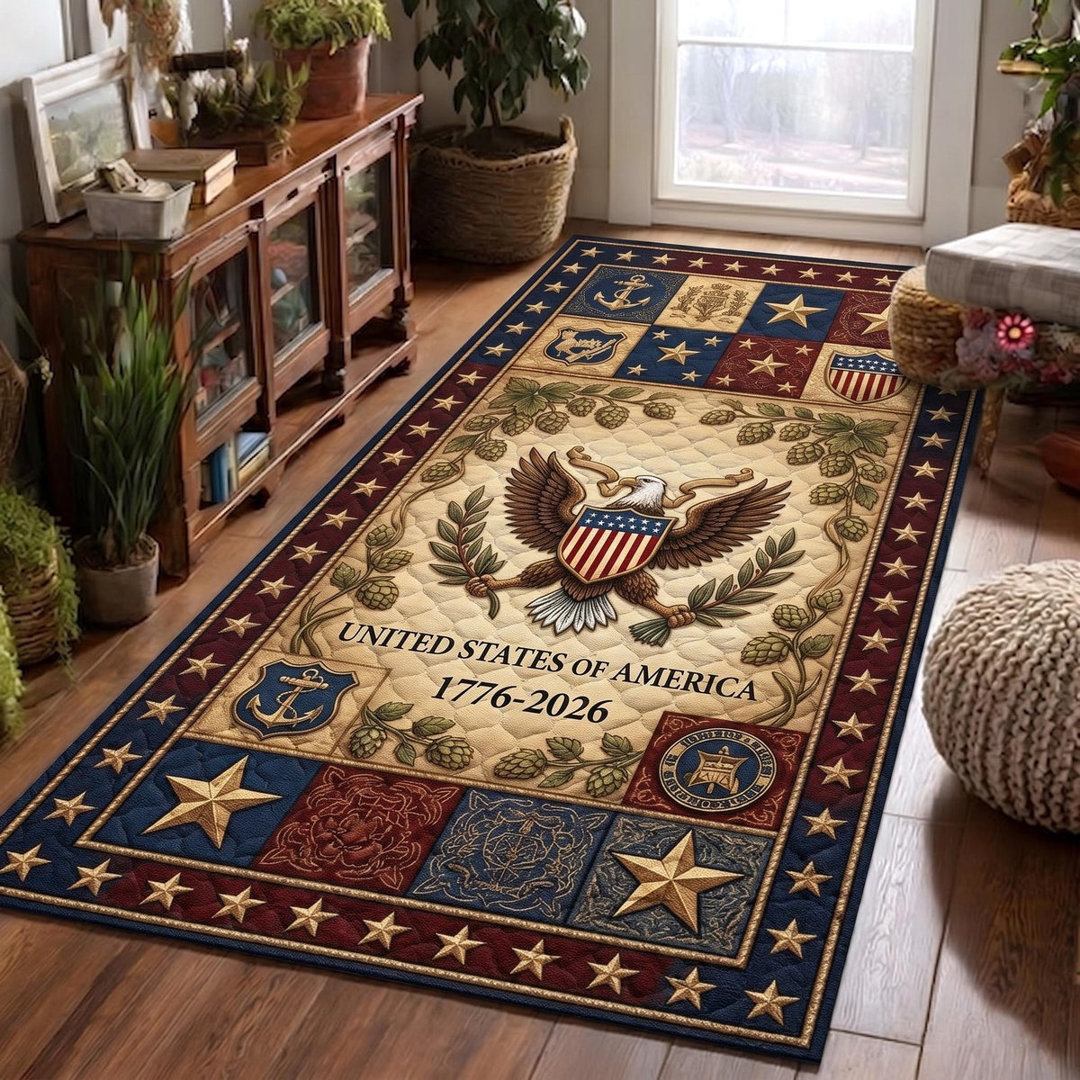Heritage Patch Runner Rug - Nature Design | Serene Runner Rug