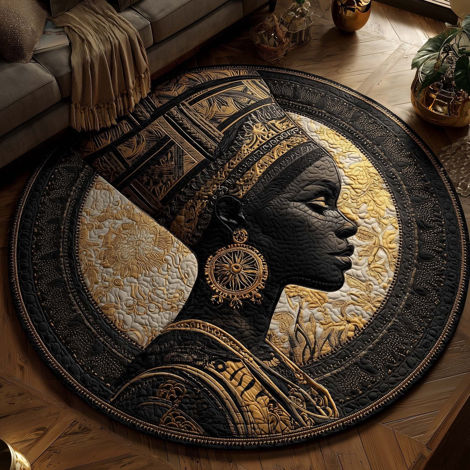 Heritage Rising Round Mat Rug - Nature Design | Serene Home Decor