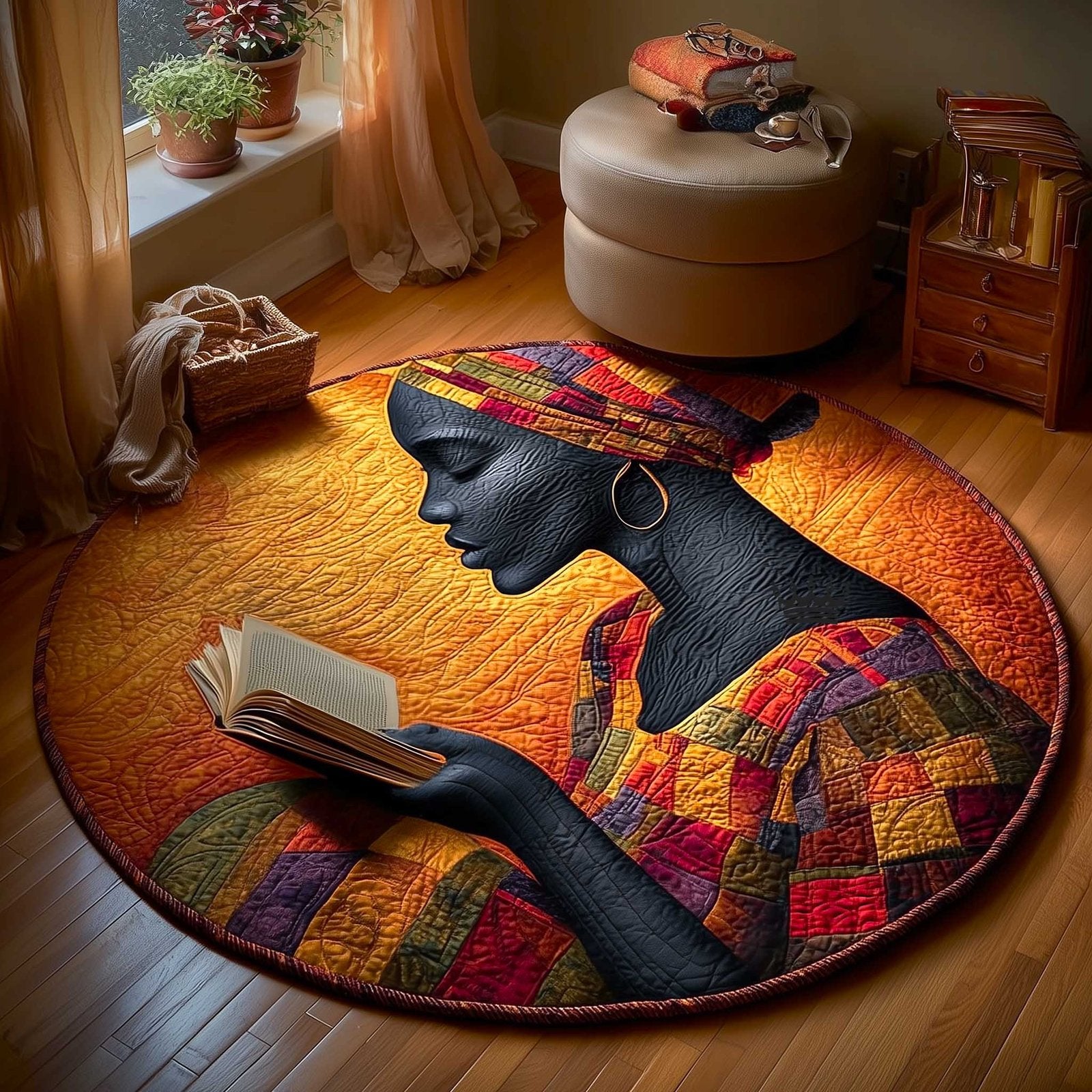 Heritage Soul Round Mat Rug - Retro Vintage Design | Nostalgia Home Decor