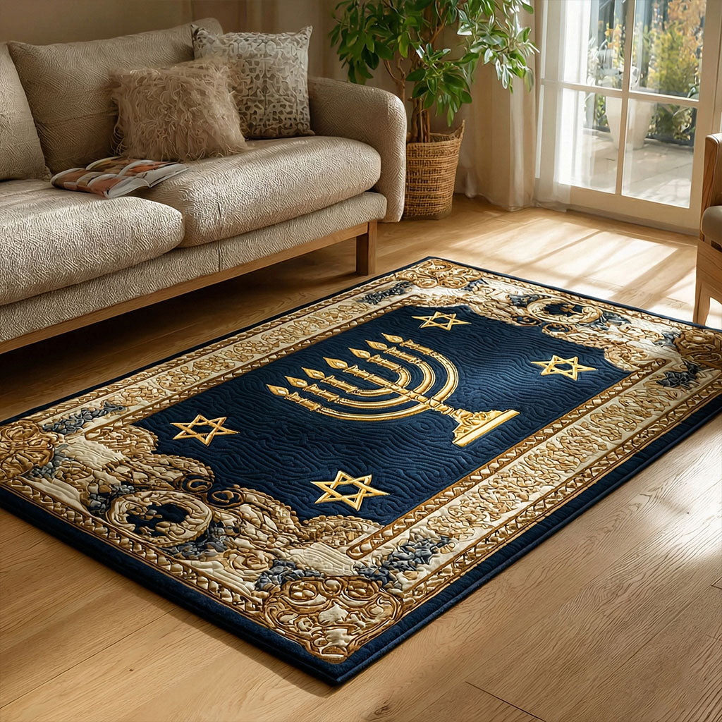 Heritage in Blue area rug in a living room