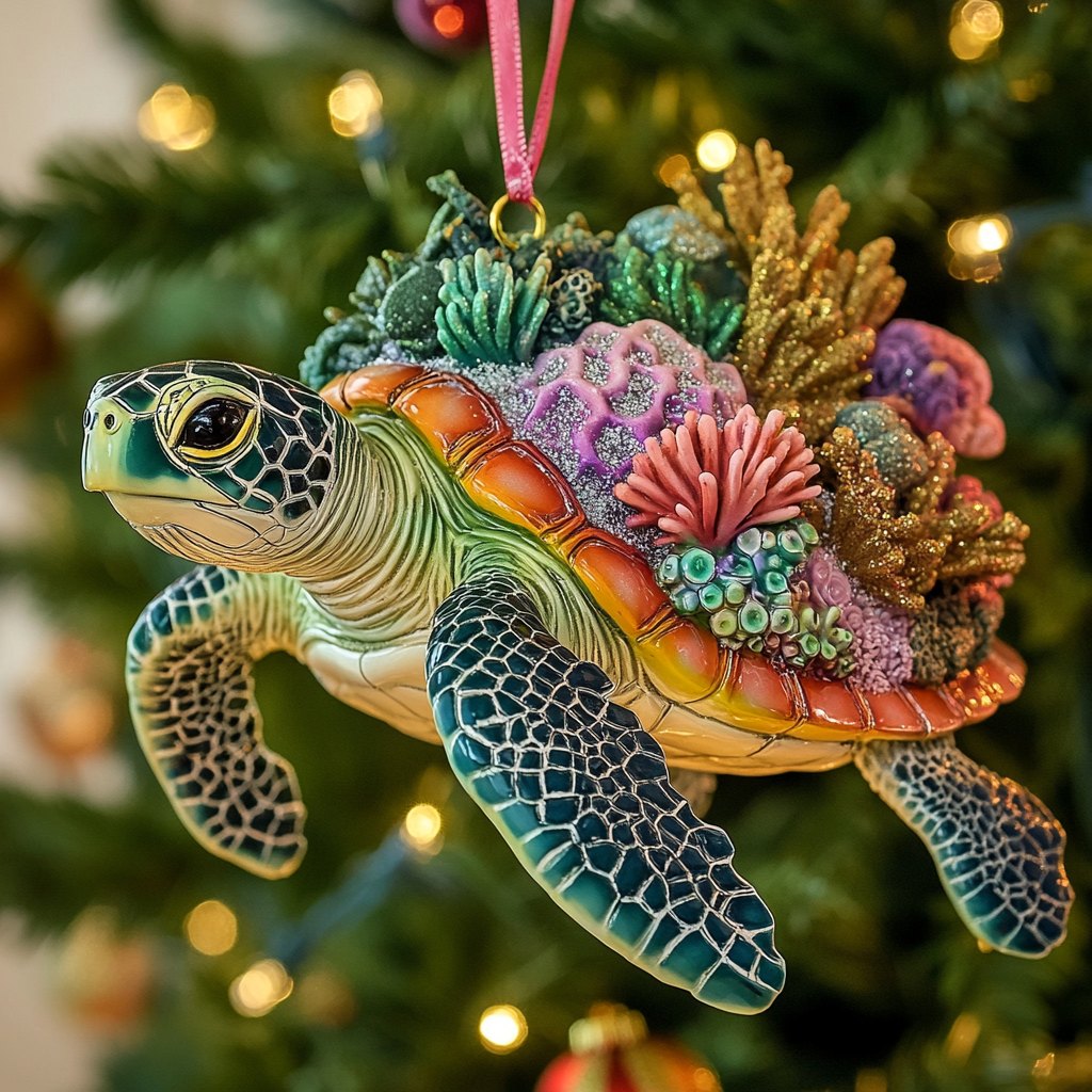 Hibiscus Reef Guardian Christmas Ornament