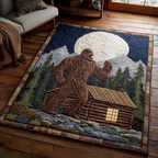 Hidden Bigfoot area rug in a living room