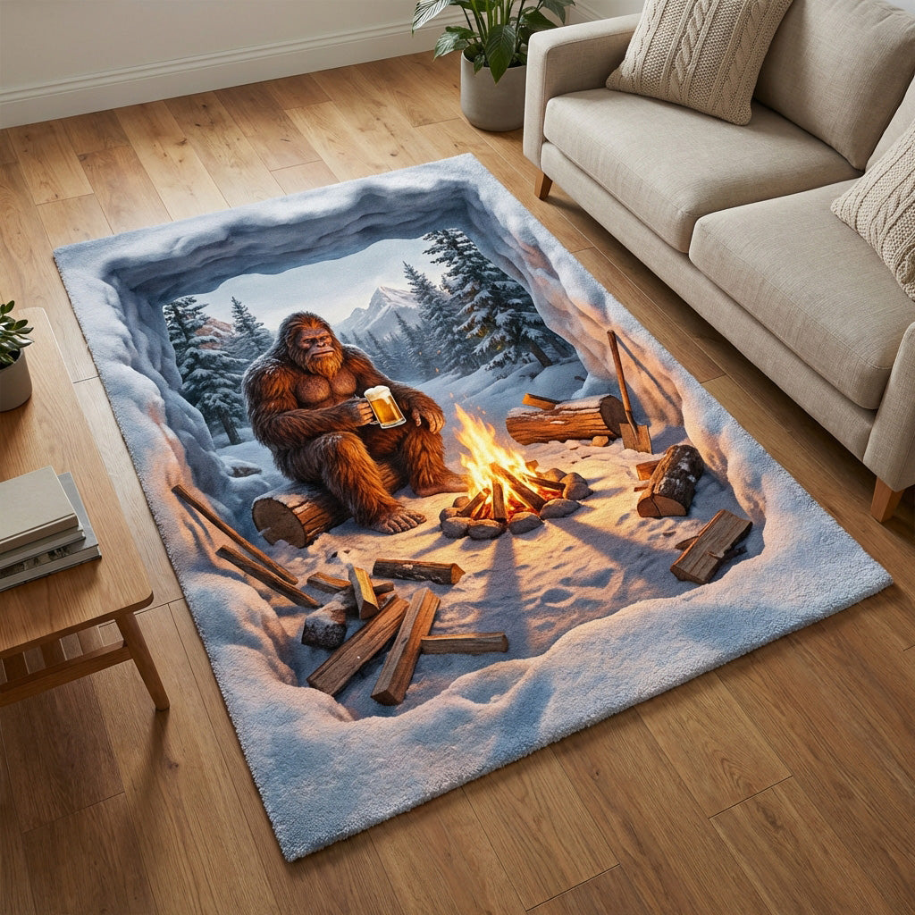 Hidden Colossus area rug in a living room