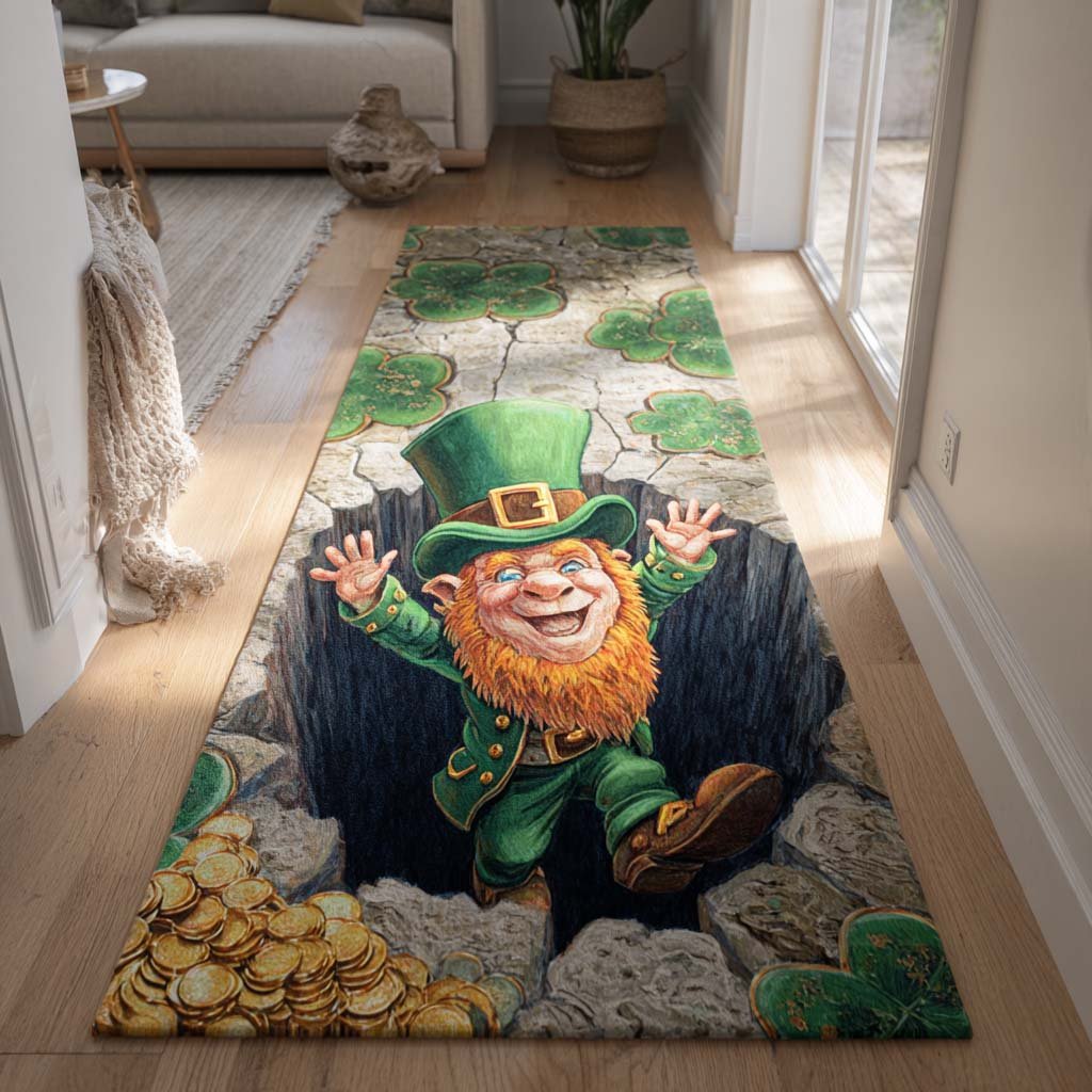 Hidden Fortune Den Runner Carpet Runner Rug - Cute Pet Design | Animal Printed Runner Rug