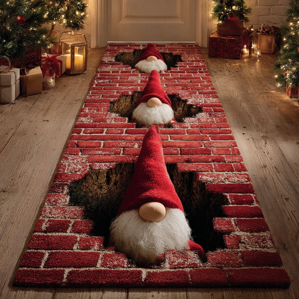 Hidden Gnomes Runner Carpet Runner Rug - Cute Pet Design | Animal Printed Runner Rug