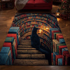 Hidden Library area rug in a living room