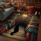 Hidden Library area rug in a living room