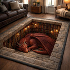 Hidden Library area rug in a living room