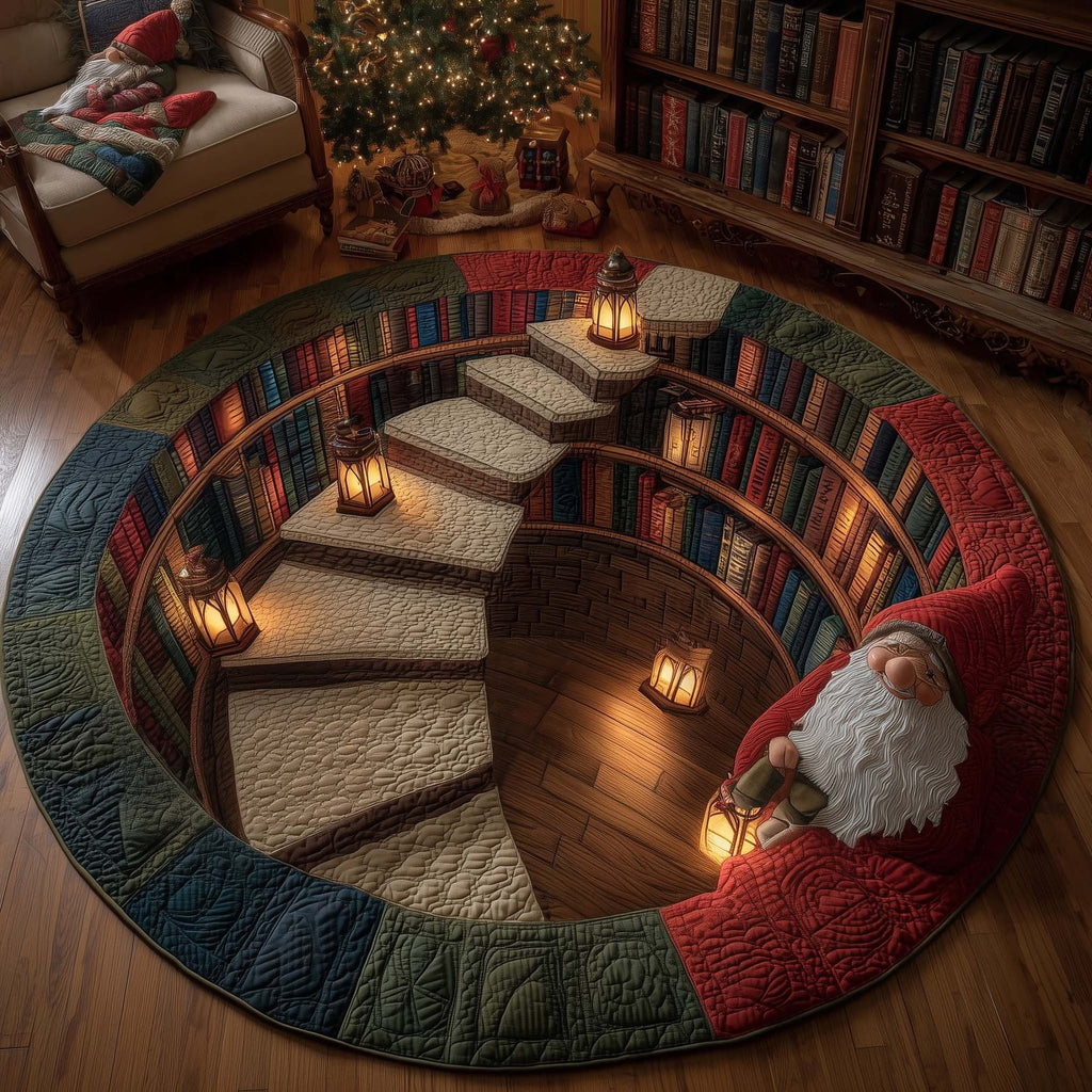 Hidden Library Round Mat Rug - Nature Design | Serene Home Decor