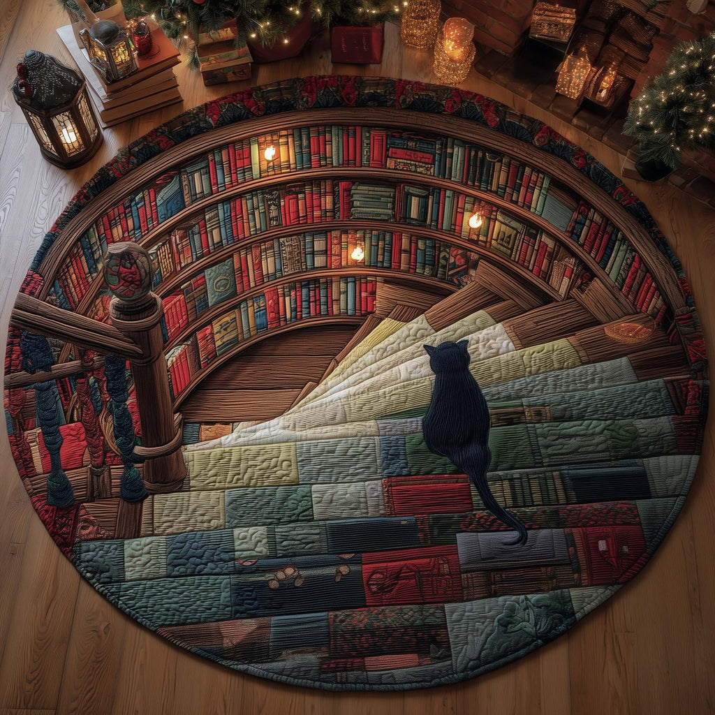 Hidden Library Round Mat Rug - Nature Design | Serene Home Decor