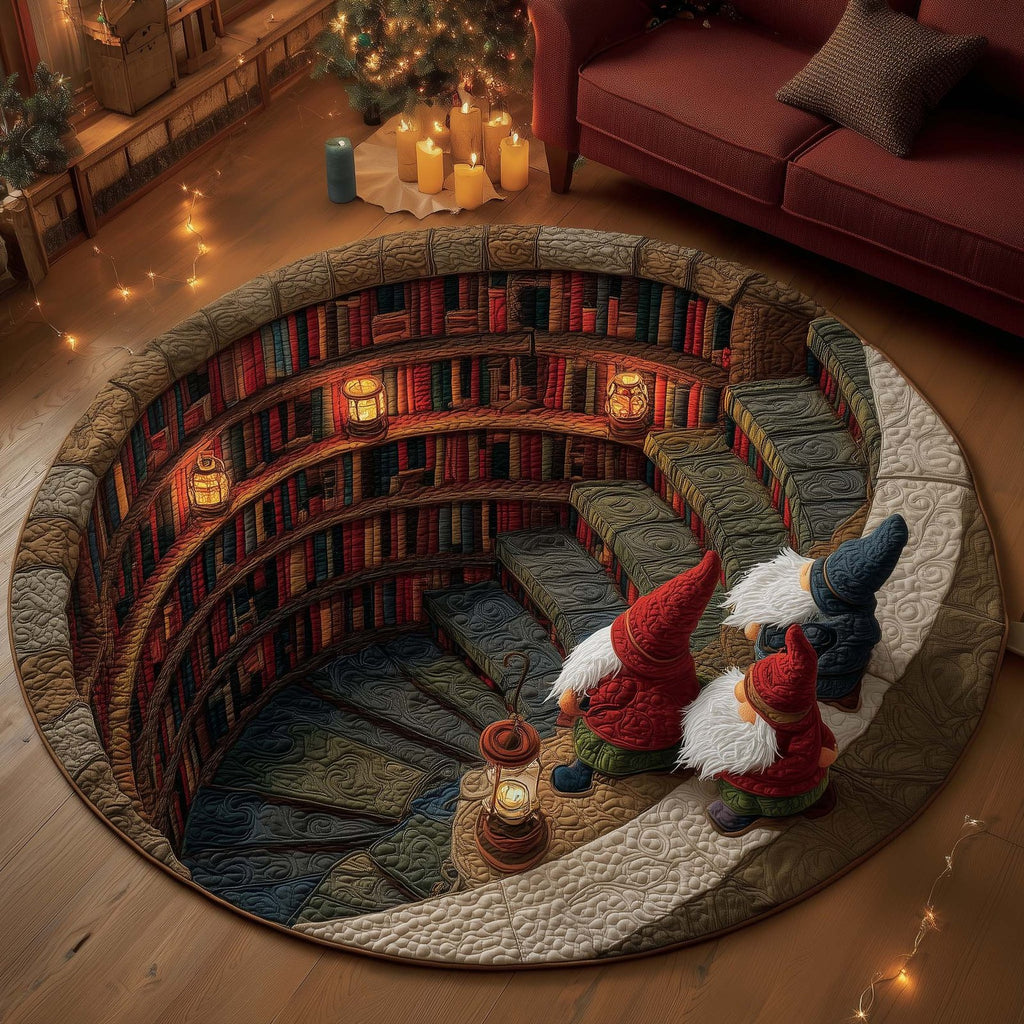 Hidden Library Round Mat Rug - Nature Design | Serene Home Decor