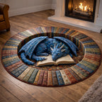 Hidden Library Round Mat Rug - Nature Design | Serene Home Decor