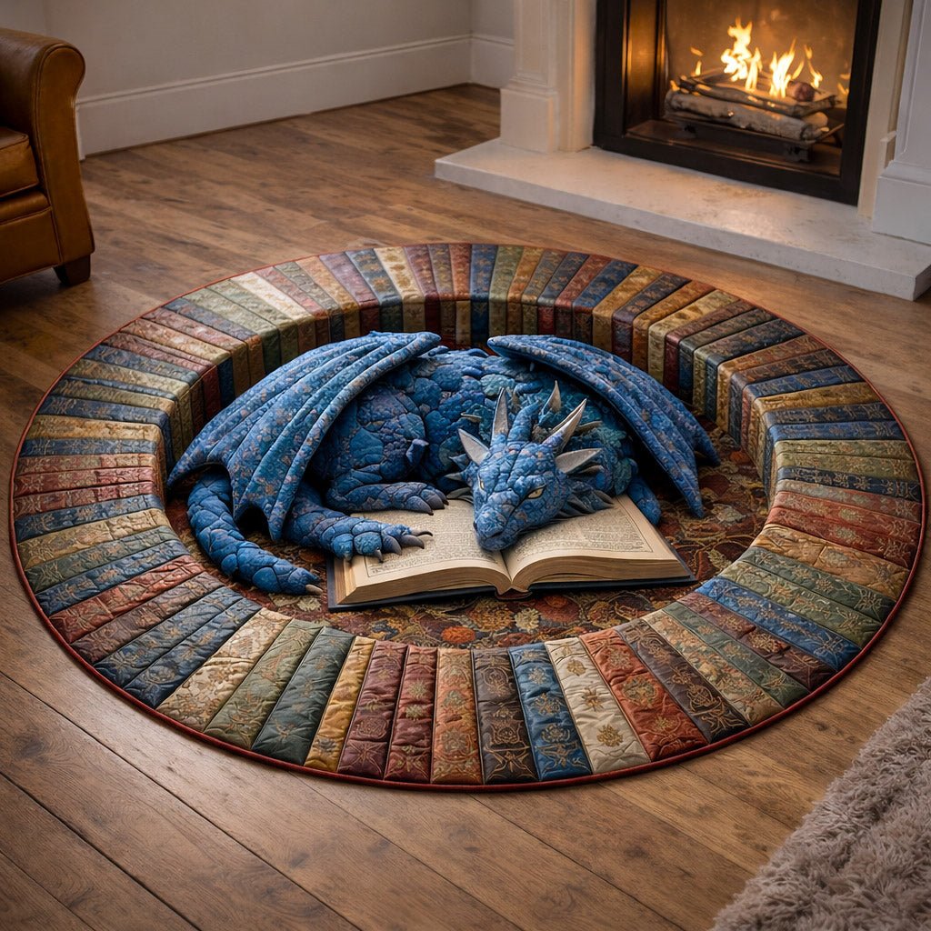 Hidden Library Round Mat Rug - Nature Design | Serene Home Decor