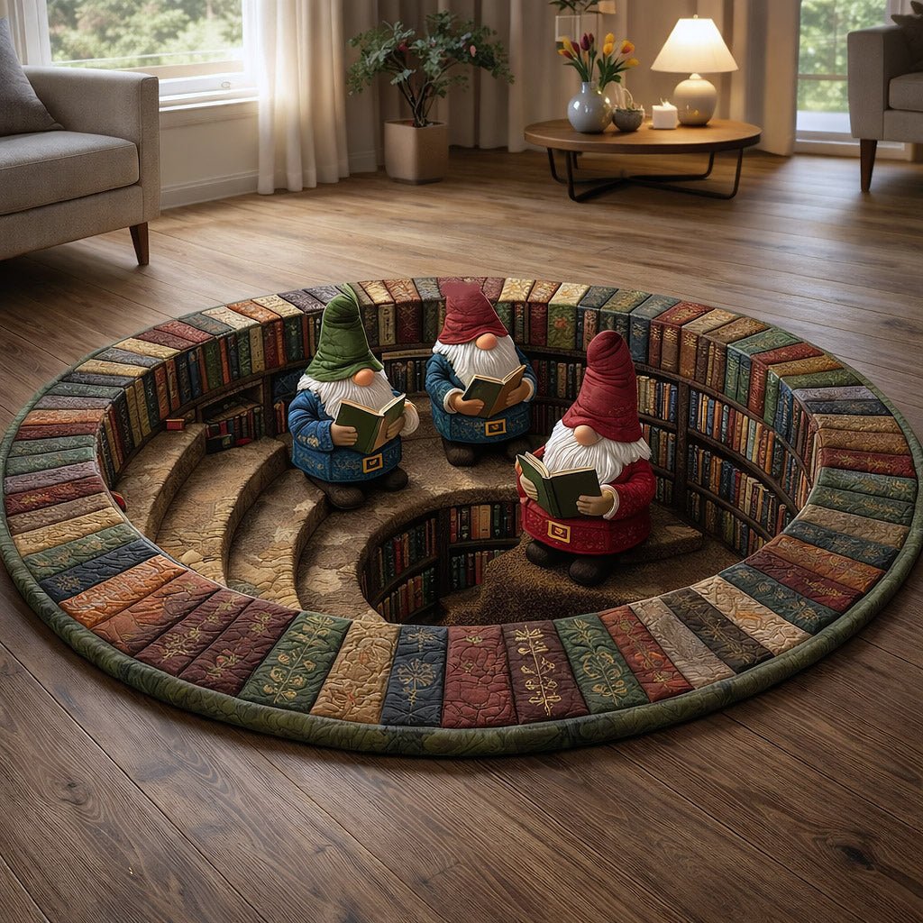 Hidden Library Round Mat Rug - Nature Design | Serene Home Decor