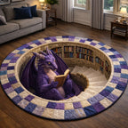 Hidden Library Round Mat Rug - Nature Design | Serene Home Decor