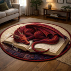 Hidden Library Round Mat Rug - Nature Design | Serene Home Decor