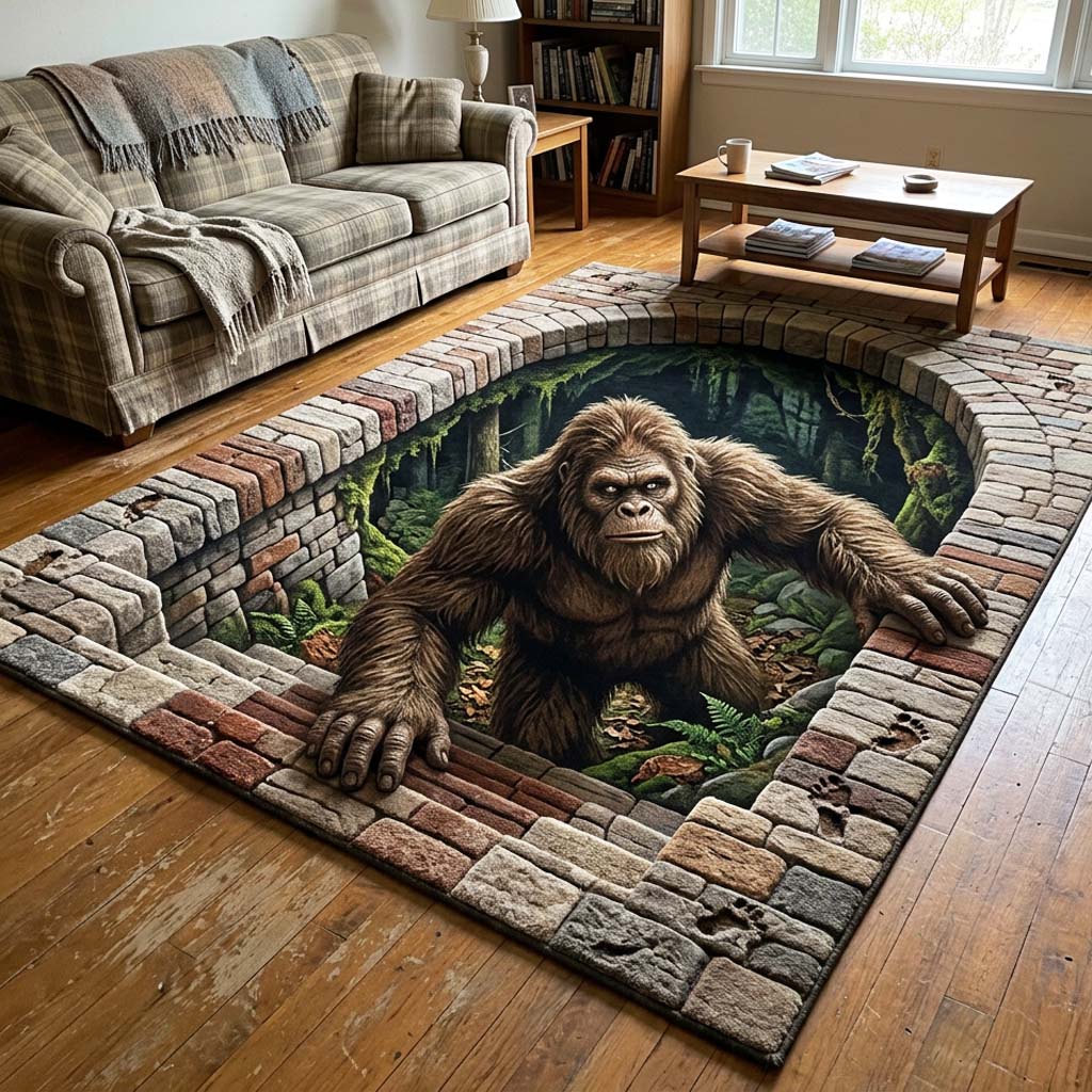 Hidden Stalker area rug in a living room