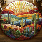 High Desert Beauty Round Mat Rug - washable non-slip printed rug