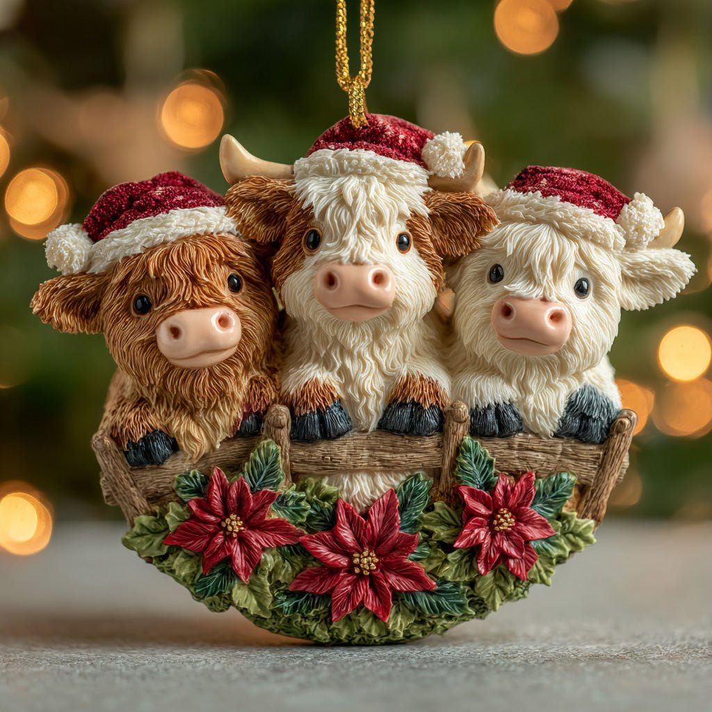 Highland Holiday Trio Christmas Ornament