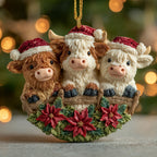 Highland Holiday Trio Christmas Ornament