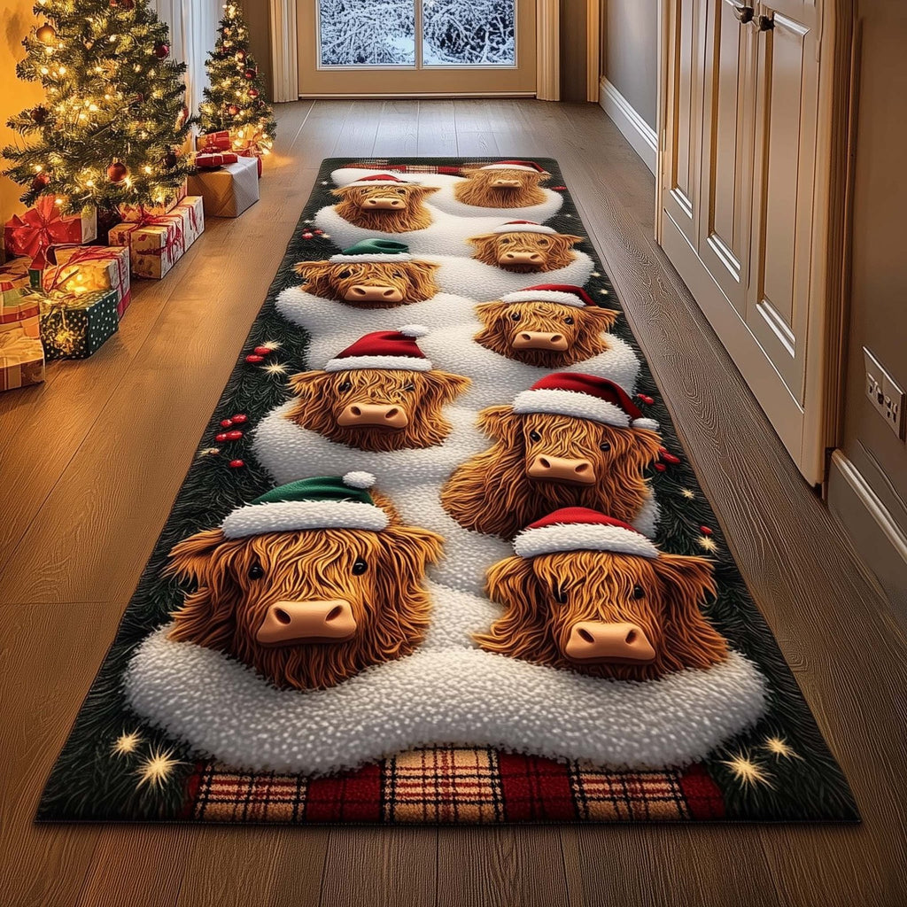 Highland Cow Runner Rug - Nature Design | Serene Runner Rug