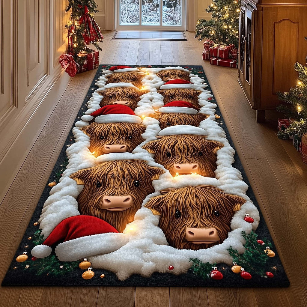 Highland Cow Runner Rug - Nature Design | Serene Runner Rug