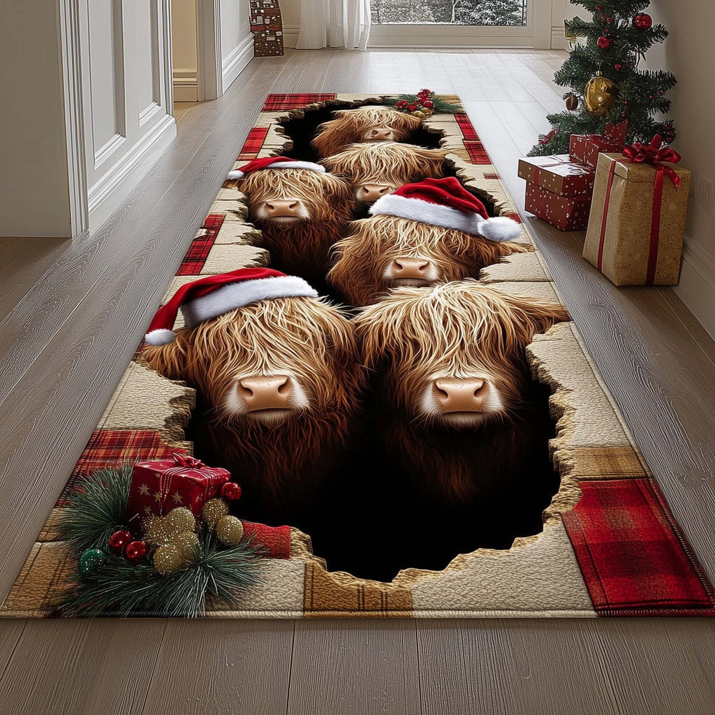 Highland Cow Runner Rug - Nature Design | Serene Runner Rug