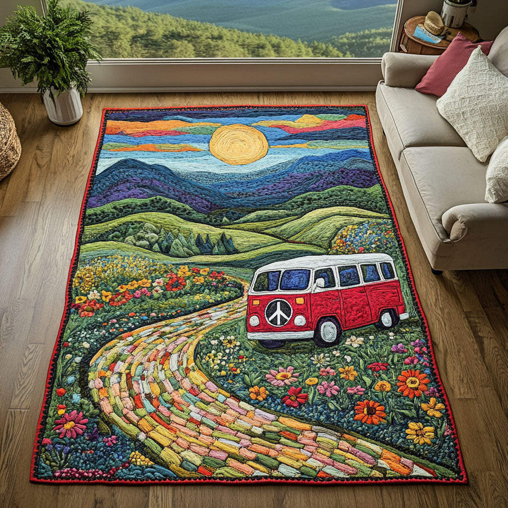 Hippie Dream area rug in a living room