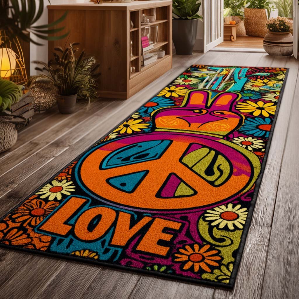 Hippie Dream Runner Carpet Runner Rug - Cute Pet Design | Animal Printed Runner Rug