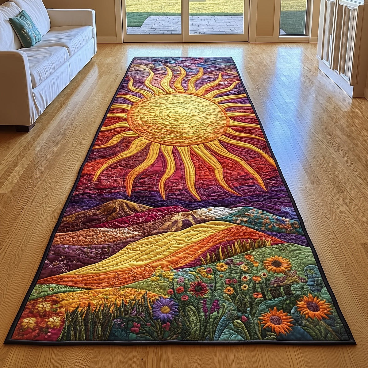 Hippie Sun Runner Rug - Nature Design | Serene Runner Rug