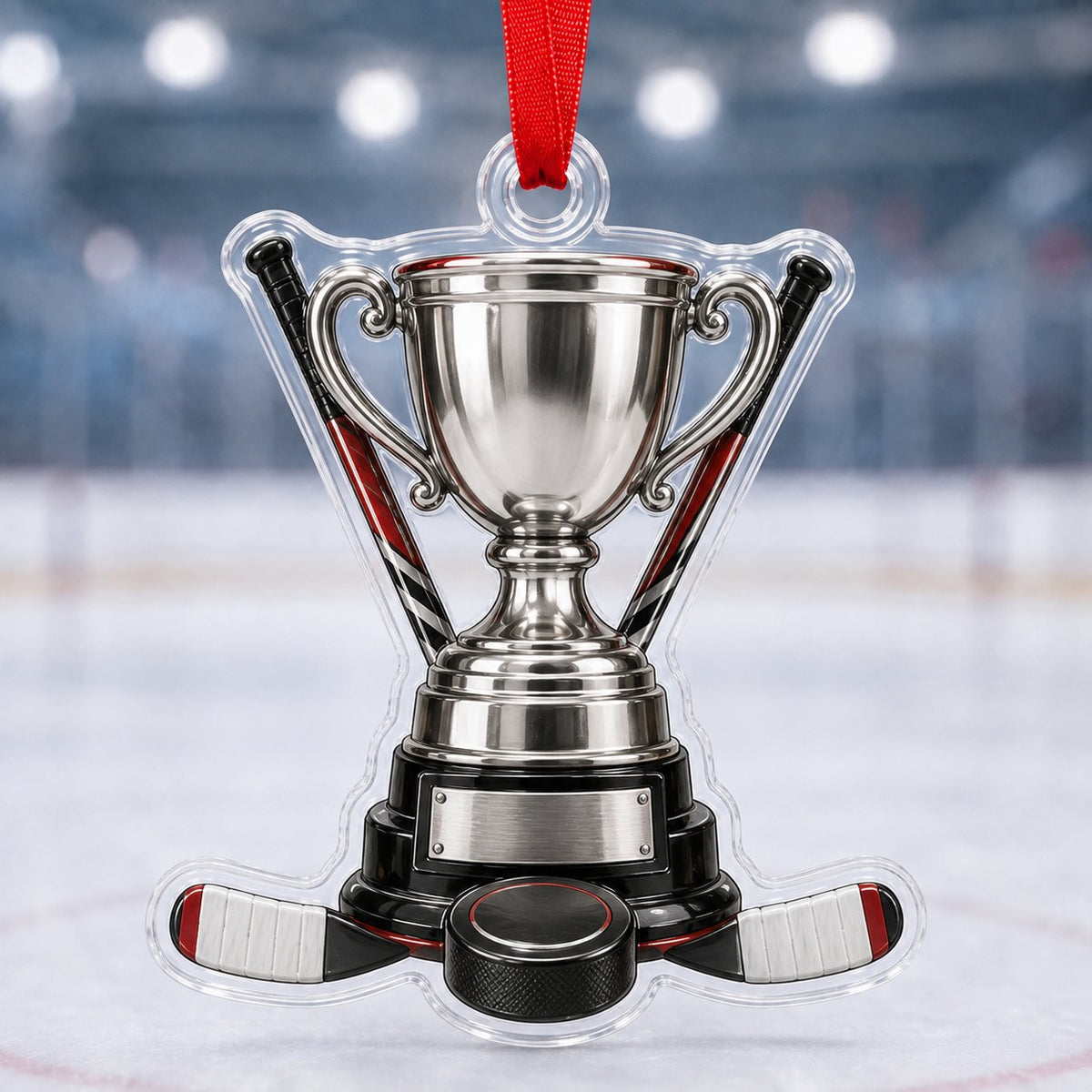 Hockey Champion Trophy Christmas Ornament
