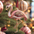 Holiday Flaminglow Christmas Ornament