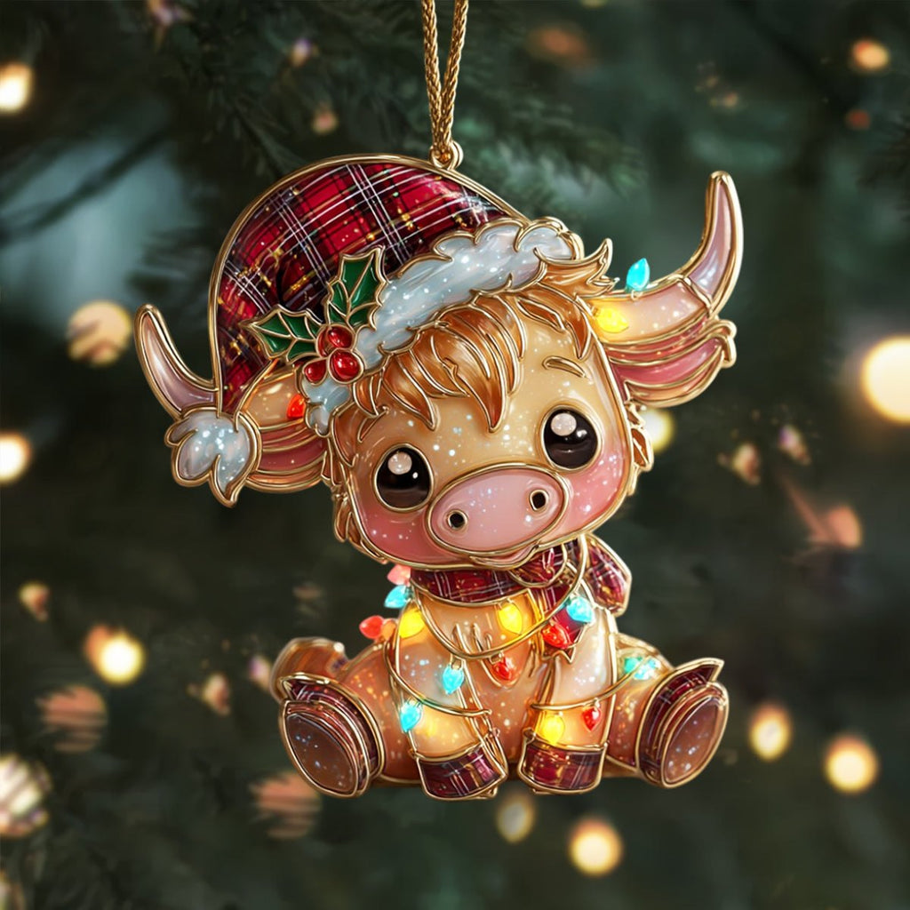 Holiday Heifer Christmas Ornament